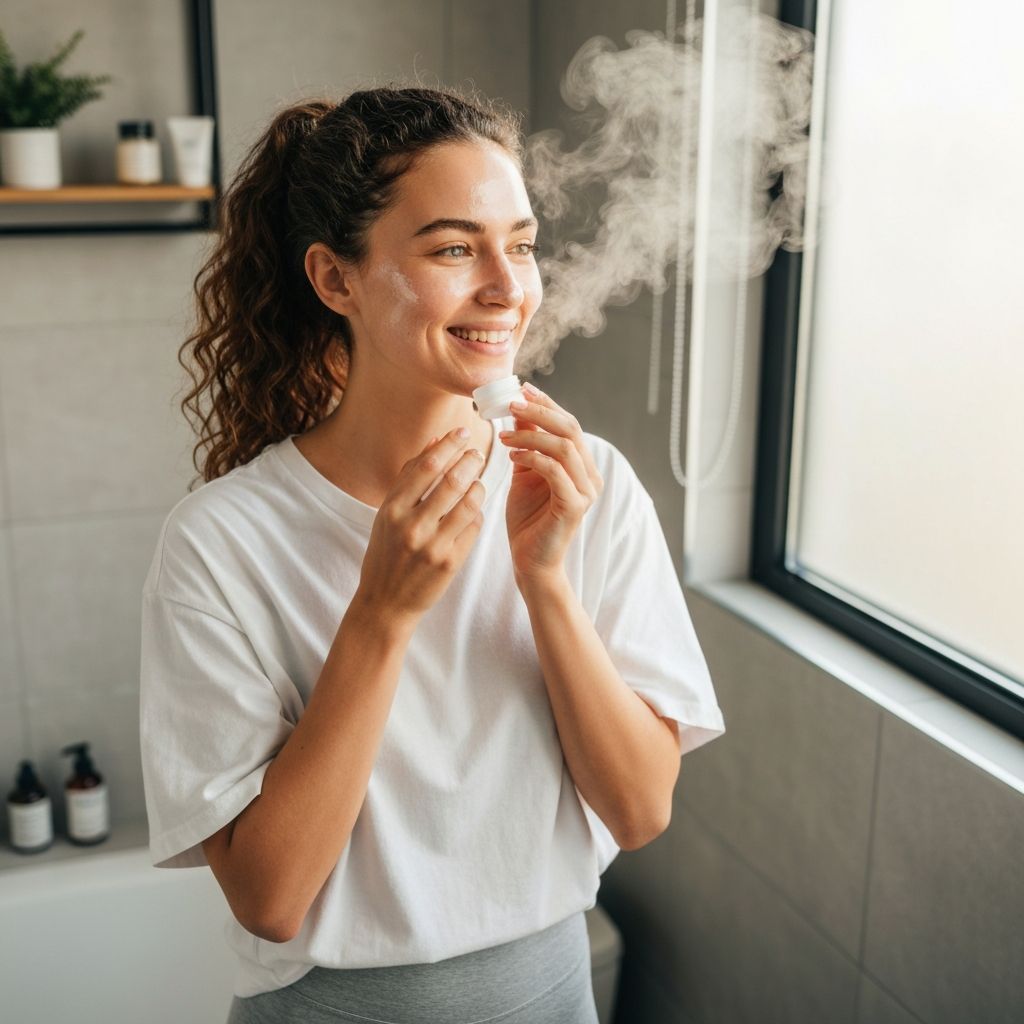 Wanita muda perawatan kulit